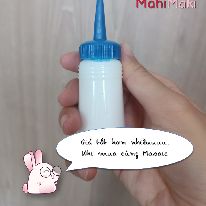 Phụ liệu làm trang trí mosaic - Keo sữa và Bột trám Tặng que phết