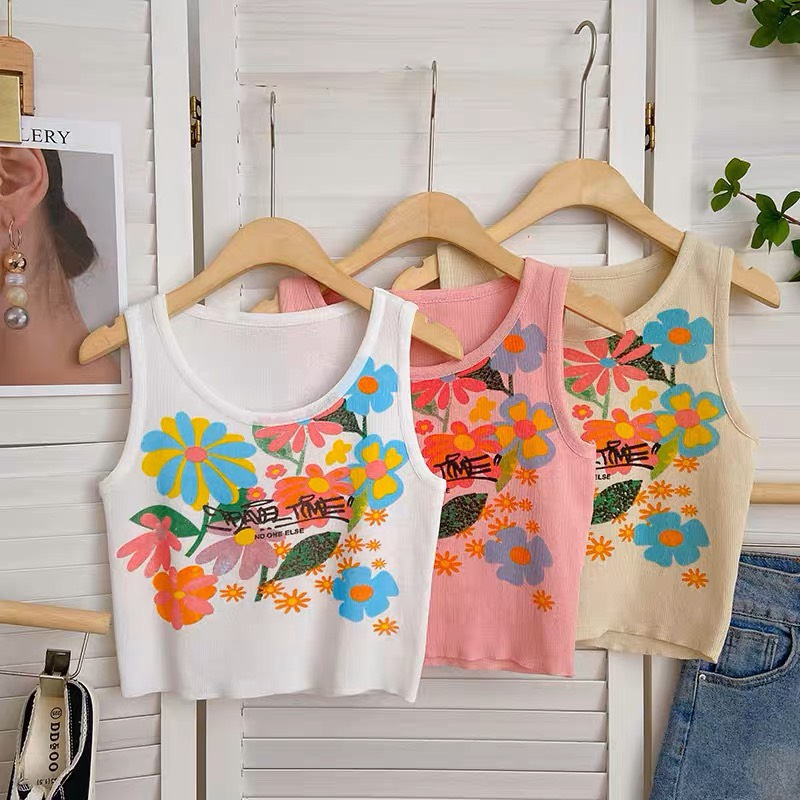 Áo 3 lỗ croptop nữ in hình họa tiếp cá tính mã 1923 SINSIN SHOP