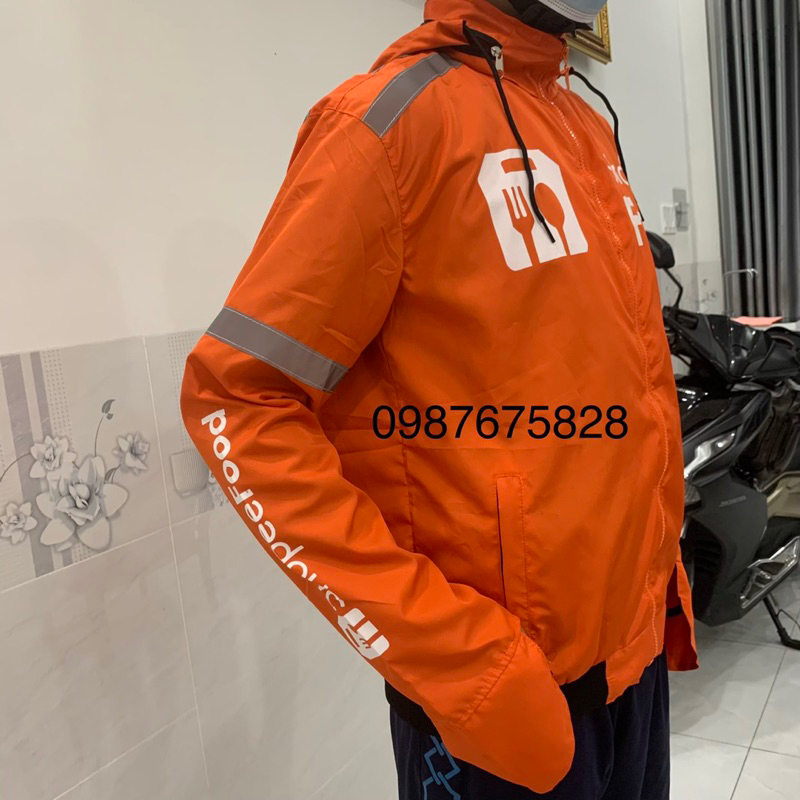 Áo khoác xe ôm công nghệ áo khoác giao hàng chất liệu vải đẹp