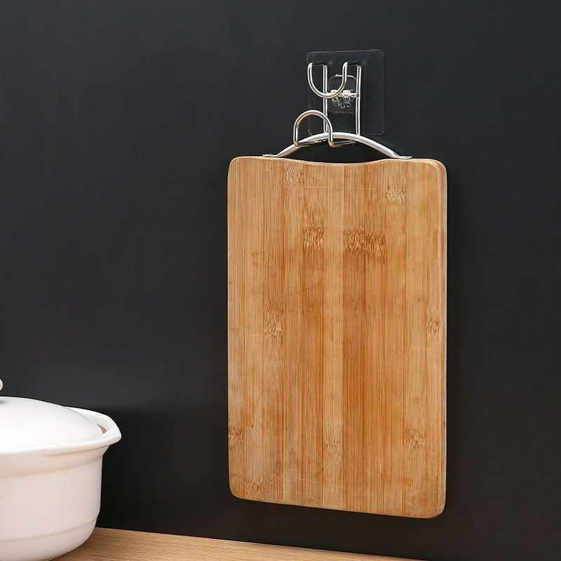 Móc dán tường treo vật dụng, thau rổ chịu lực tốt, Móc chậu inox 201