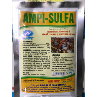 Ampisufa 10g và 50g tiêu chảy phân xanh phân trắng viêm ruột
