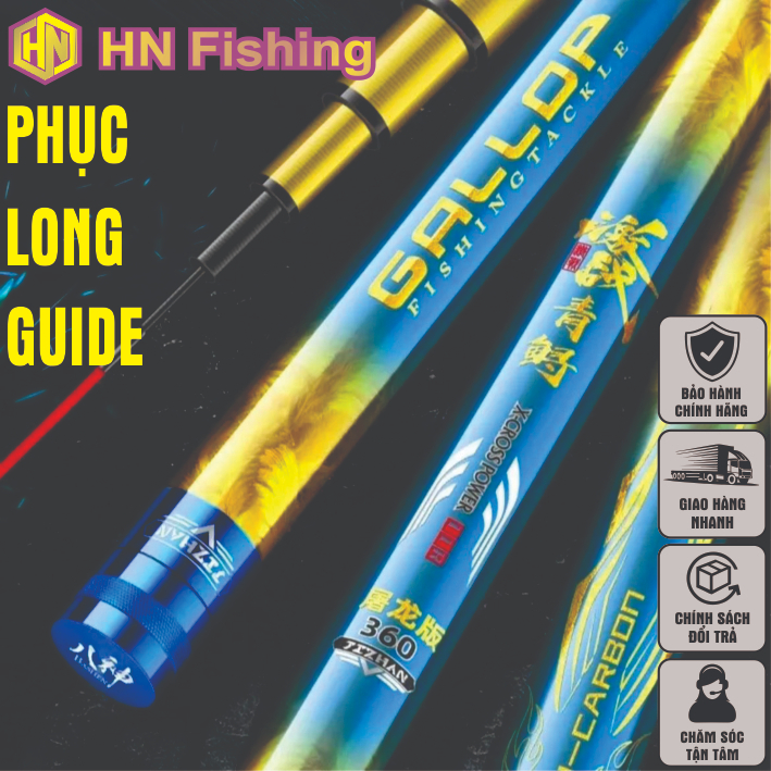 Cần câu tay Phục Long chính hãng Guide. Cần câu đơn câu đài săn hàng khủng. Đồ Câu Hoàng Nam