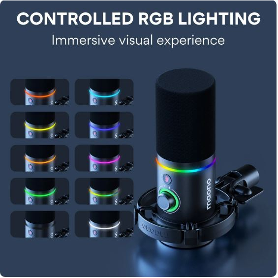 MAONO PD200X - Micro Podcast - hỗ trợ kết nối USB/XLR - Recording, Streaming, Gaming & Voice-Over - Hàng chính hãng