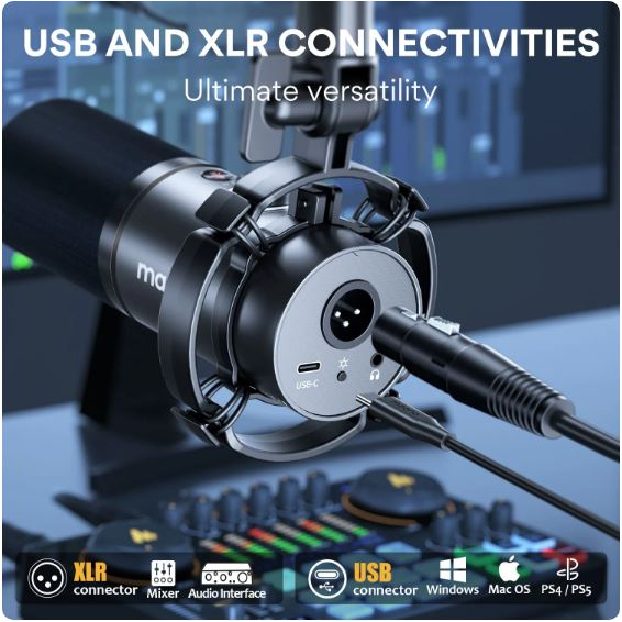 MAONO PD200X - Micro Podcast - hỗ trợ kết nối USB/XLR - Recording, Streaming, Gaming & Voice-Over - Hàng chính hãng