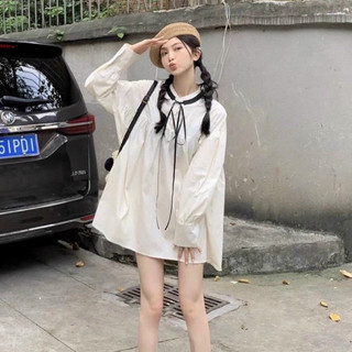 Đầm bầu baby doll TRẮNG TAY PHỒNG siêu xinh