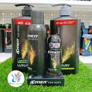 Combo Gội 650g+Tắm 650g+ Lăn 50ml+ Xịt 150ml Xmen For Boss[Tặng XB Khi Mua Combo 4 Món]