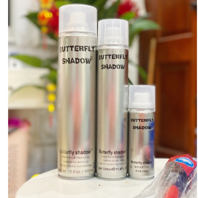 Gôm Xịt Tóc Buttrelfy Shadow 150ml 320ml 600ml Giá Rẻ Giữ Nếp Tóc