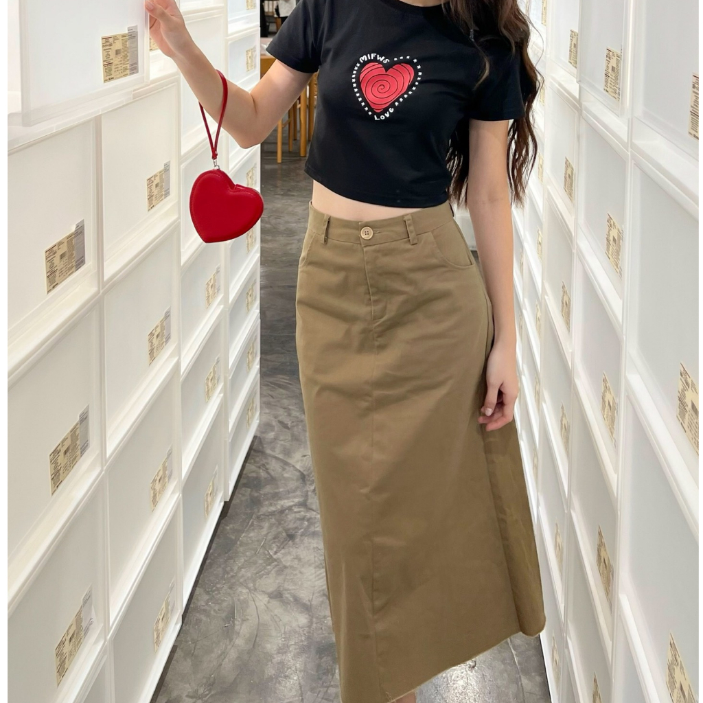 CHÂN VÁY KAKI DÀI DOBO - DOBO SKIRT