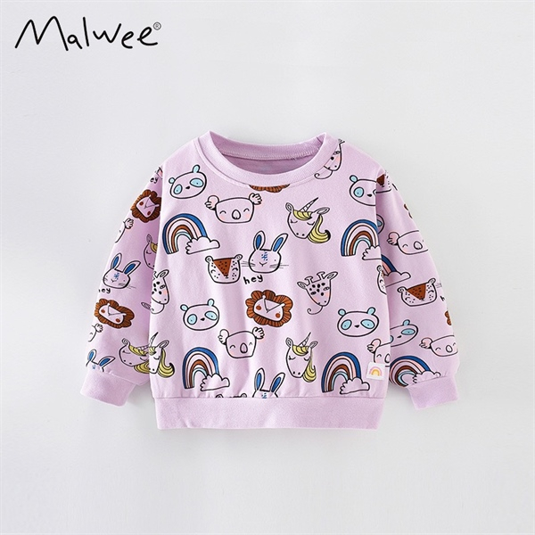 BST ÁO NỈ HOẠ TIẾT CHO BÉ GÁI - MALWEE OFFCIALSTORE