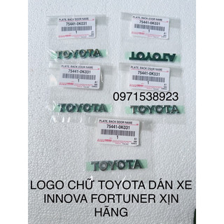 Chữ toyota dán xe innova fortuner xịn chính hãng 75441-0k031
