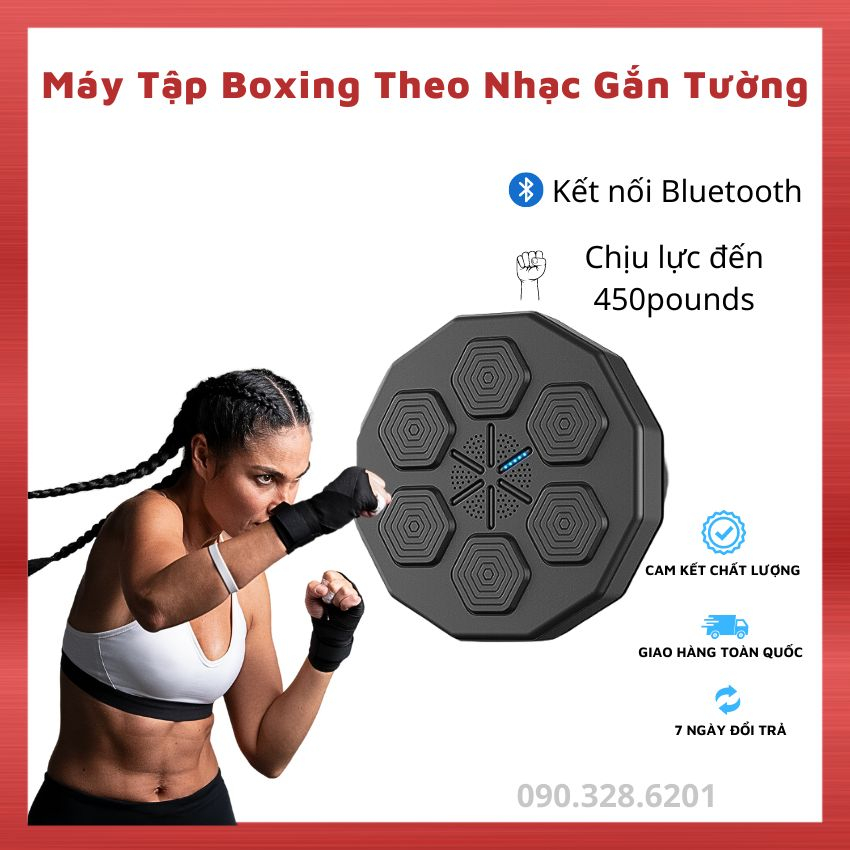 Máy Tập Boxing Theo Nhạc, Máy Đấm Bốc Theo Nhạc Treo Tường, Thiết Bị Fitness Dành Cho Người Lớn Và Trẻ Vị Thành Niên