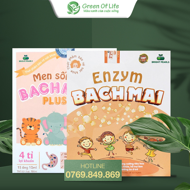 Enzym Bạch Mai & Men sống Bạch Mai plus cho hệ tiêu hóa