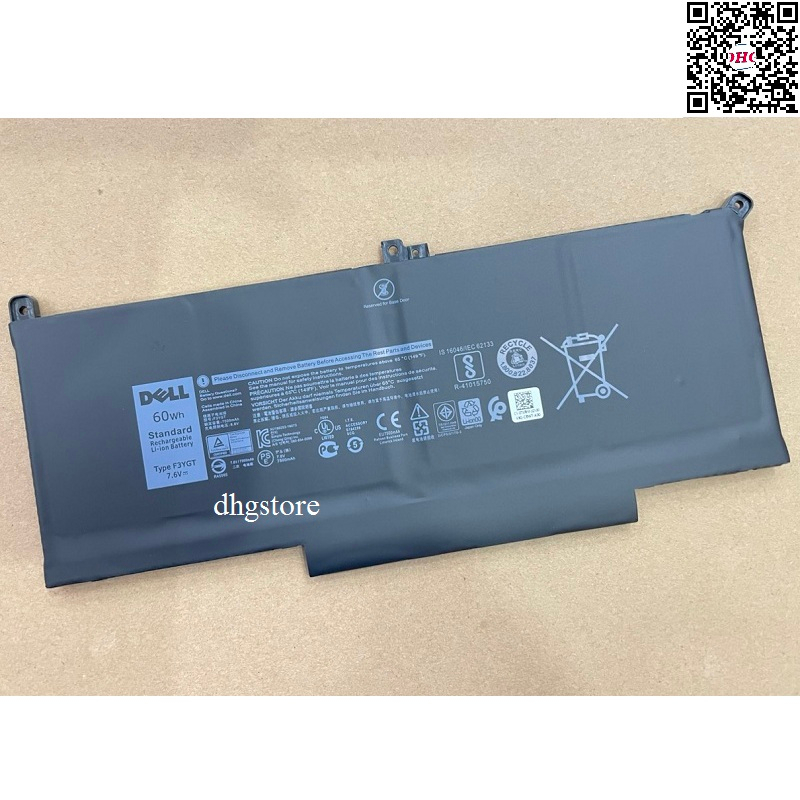 Pin laptop Dell Laitutde 7280 7480 7290 7380 7390 7490 F3YGT DM3WC  60Wh