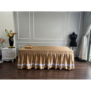Ga spa lụa trần bông cao cấp kèm vỏ gối ( chat kích cỡ cho shop)