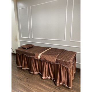 Ga spa lụa trần bông cao cấp kèm vỏ gối ( chat kích cỡ cho shop)