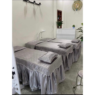 Ga spa lụa trần bông cao cấp kèm vỏ gối ( chat kích cỡ cho shop)