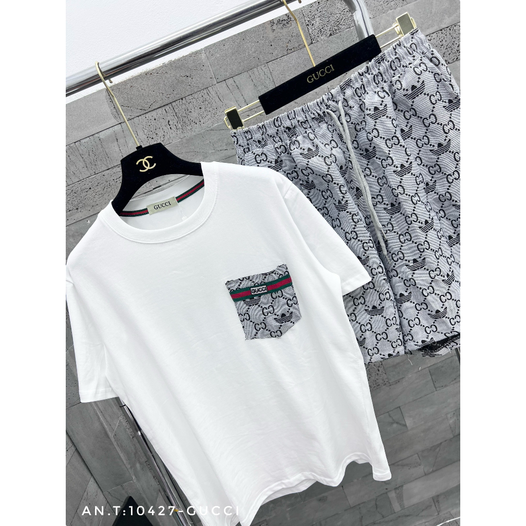 Bộ thể thao nam mặc hè BH33 chất cotton cá sấu logo thêu phong cách trẻ trung, hiện đại, nam tính