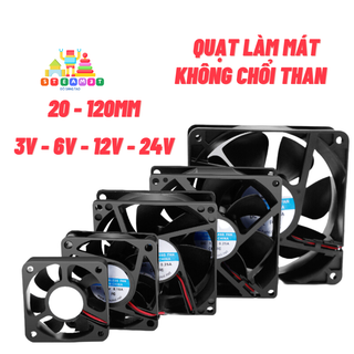 Quạt làm mát mini không chổi than dc 5v 6v 12v 24v đủ cỡ 2cm 3cm 4cm 7cm 8cm 8cm quạt hút