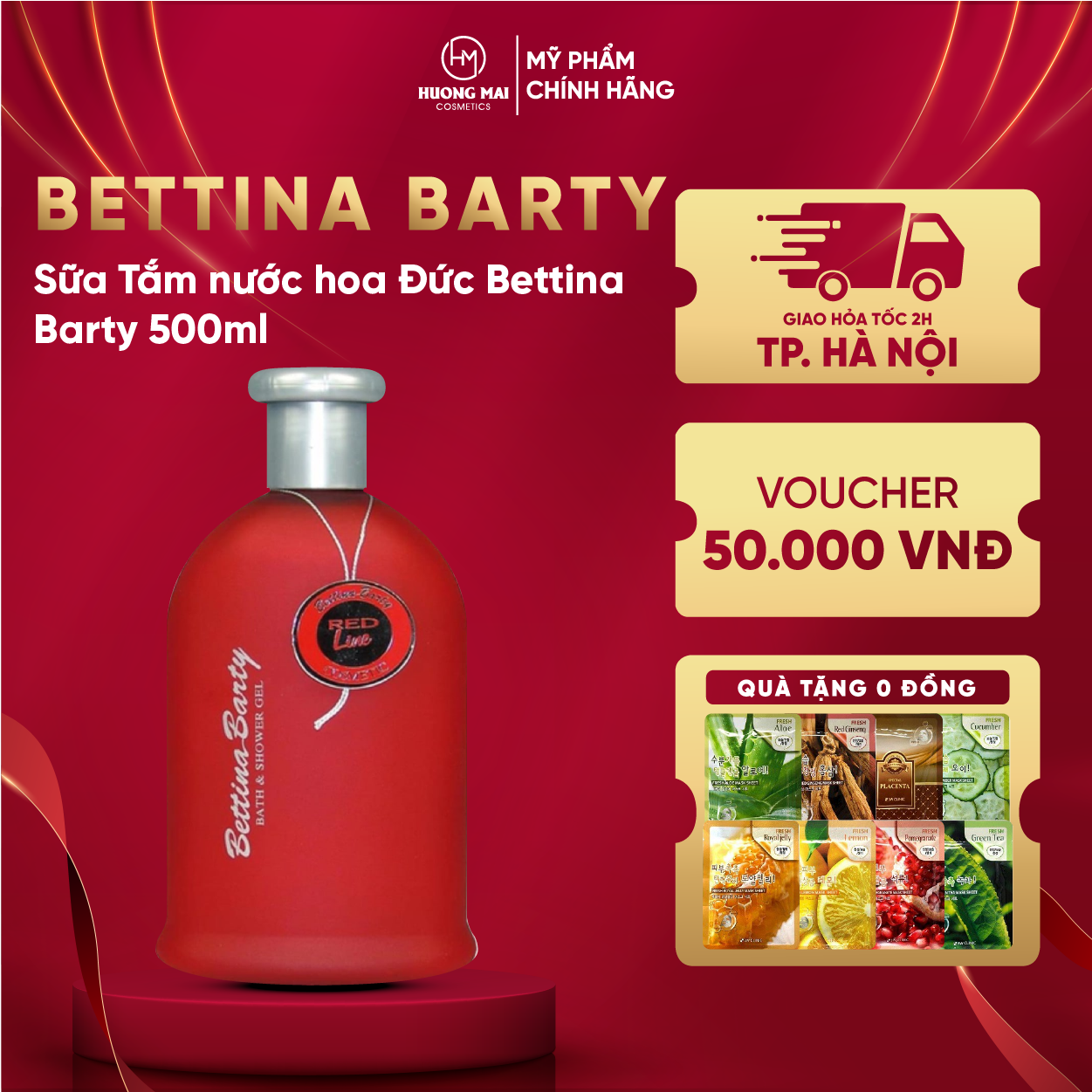 Sữa Tắm nước hoa Đức Bettina Barty 500ml