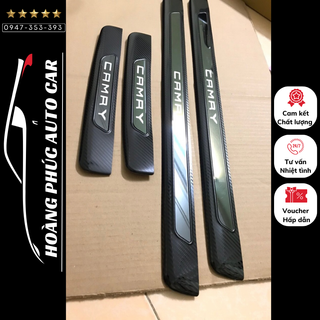 Bộ ốp chống trầy bậc cửa, cốp Camry Ốp chống trầy xước bậc cửa, bậc cốp Toyota Camry 2019-2022