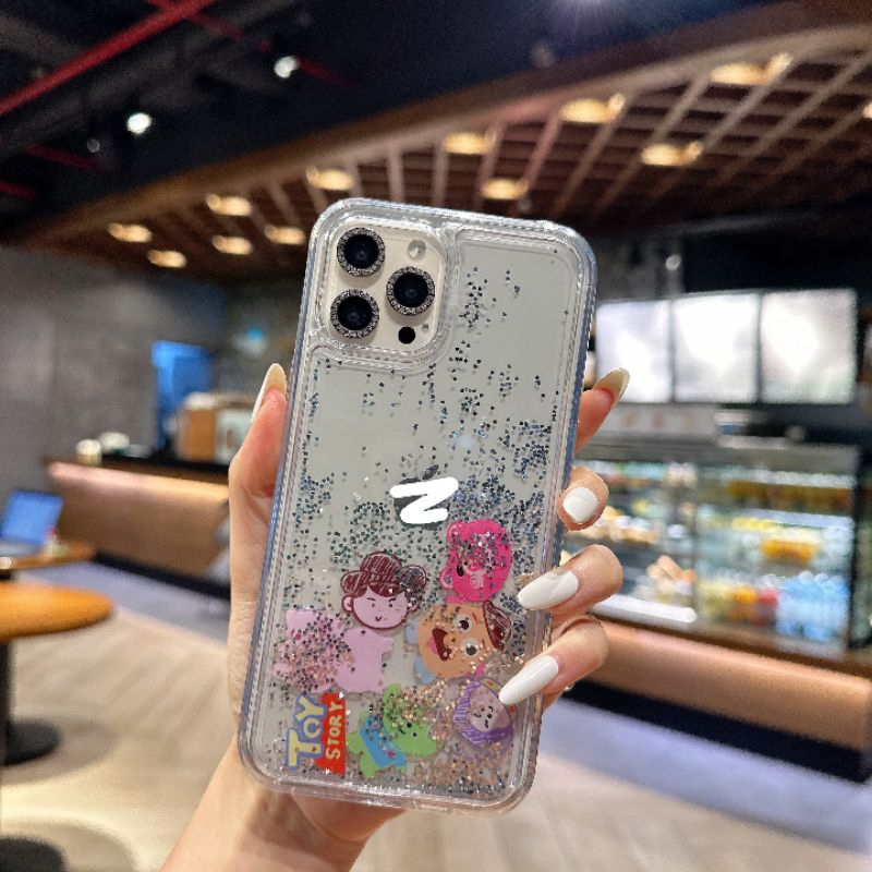 Ốp thú chảy kèm nhũ lấp lánh iPhone 7plus x Xsmax 11 11pro 11promax 12 12promax 13 13promax 14pro 14promax