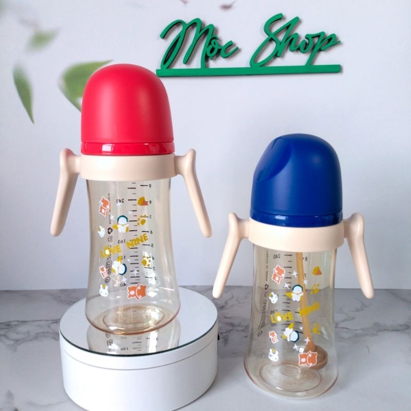 (TẶNG NÚM HÚT NANO) Bình sữa LoveNine PPSU nano 300ml