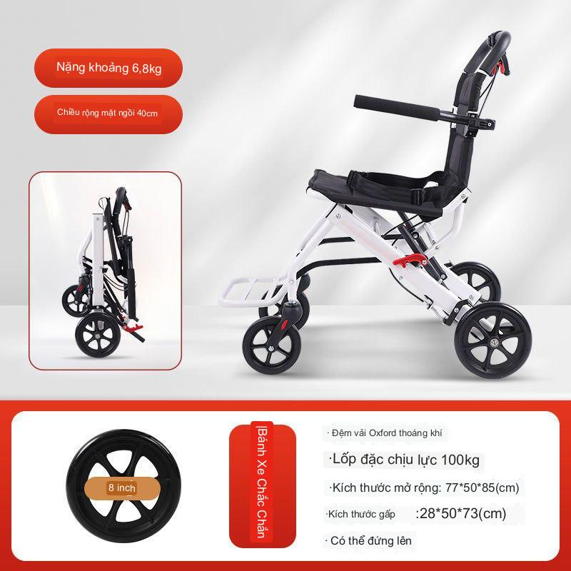 Xe lăn đẩy người già gấp gọn đơn giản
