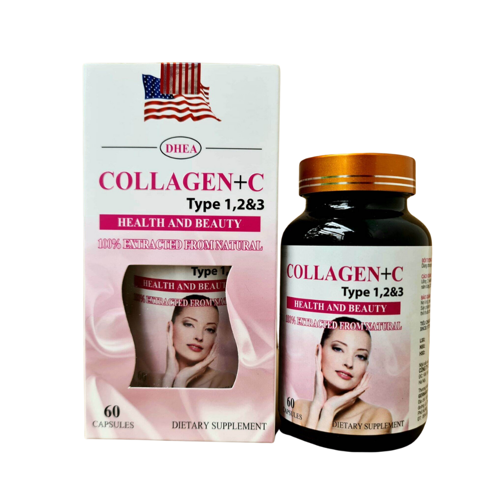 Viên Uống ĐẸP DA, SÁNG DA - COLLAGEN +C 60 viên sữa ong chúa, nhau thai cừu