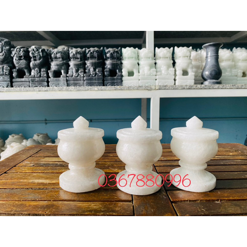 Ly Nước Để Bàn Thờ Có Nắp Đậy Đá | Chum Nước | Trang Trí Bàn Thờ