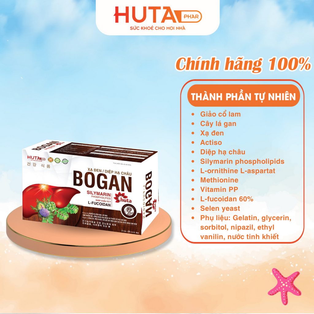 Viên Bổ gan HUTA PHAR  giúp thanh nhiệt, mát gan.