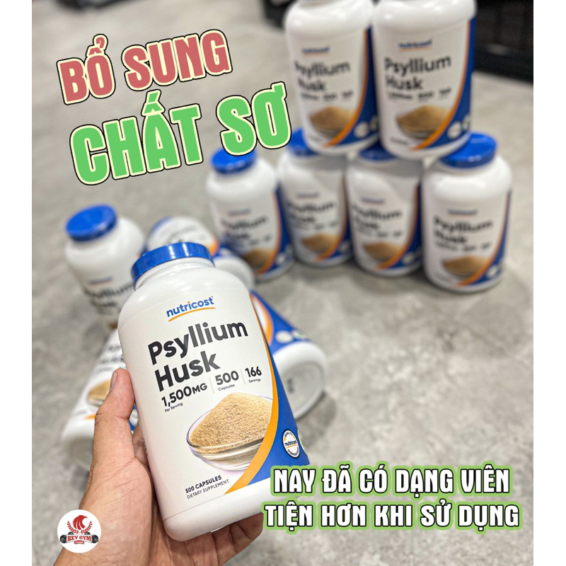 Nutricost Psyllium Husk 500mg, 500 Capsules
