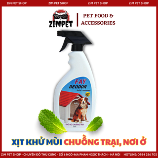 Chai xịt khử mùi, vệ sinh chuồng trại cho thú cưng Fay Deodor - chai 350ml - Xịt khử mùi nơi ở cho chó mèo