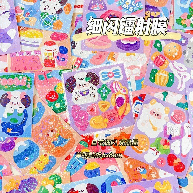 Hộp 100 tấm sticker lấp lánh