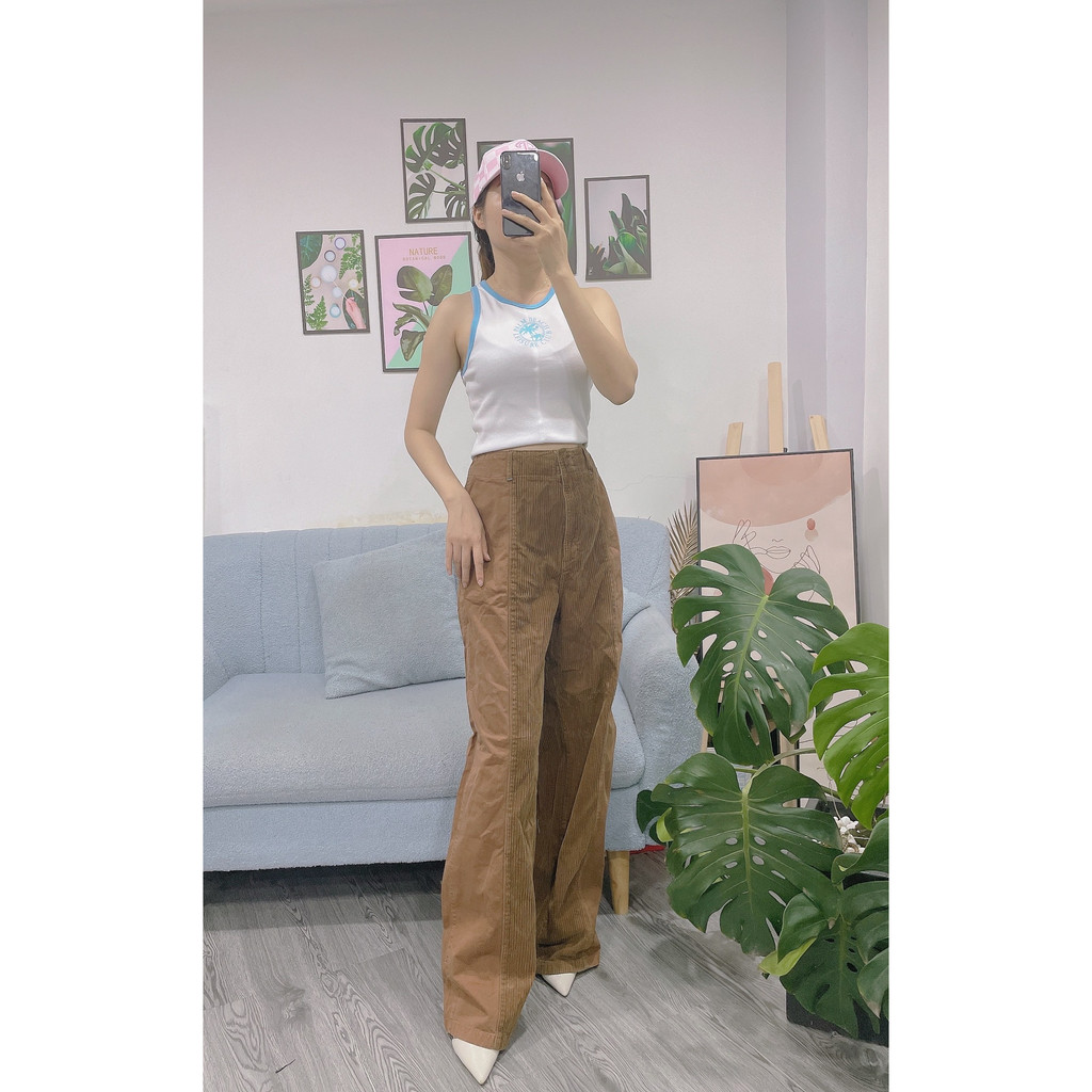 QUẦN DÀI NỮ KAKI PHỐI NHUNG