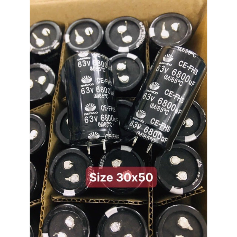 2con tụ 6800uf/63V chính hãng Daewoo