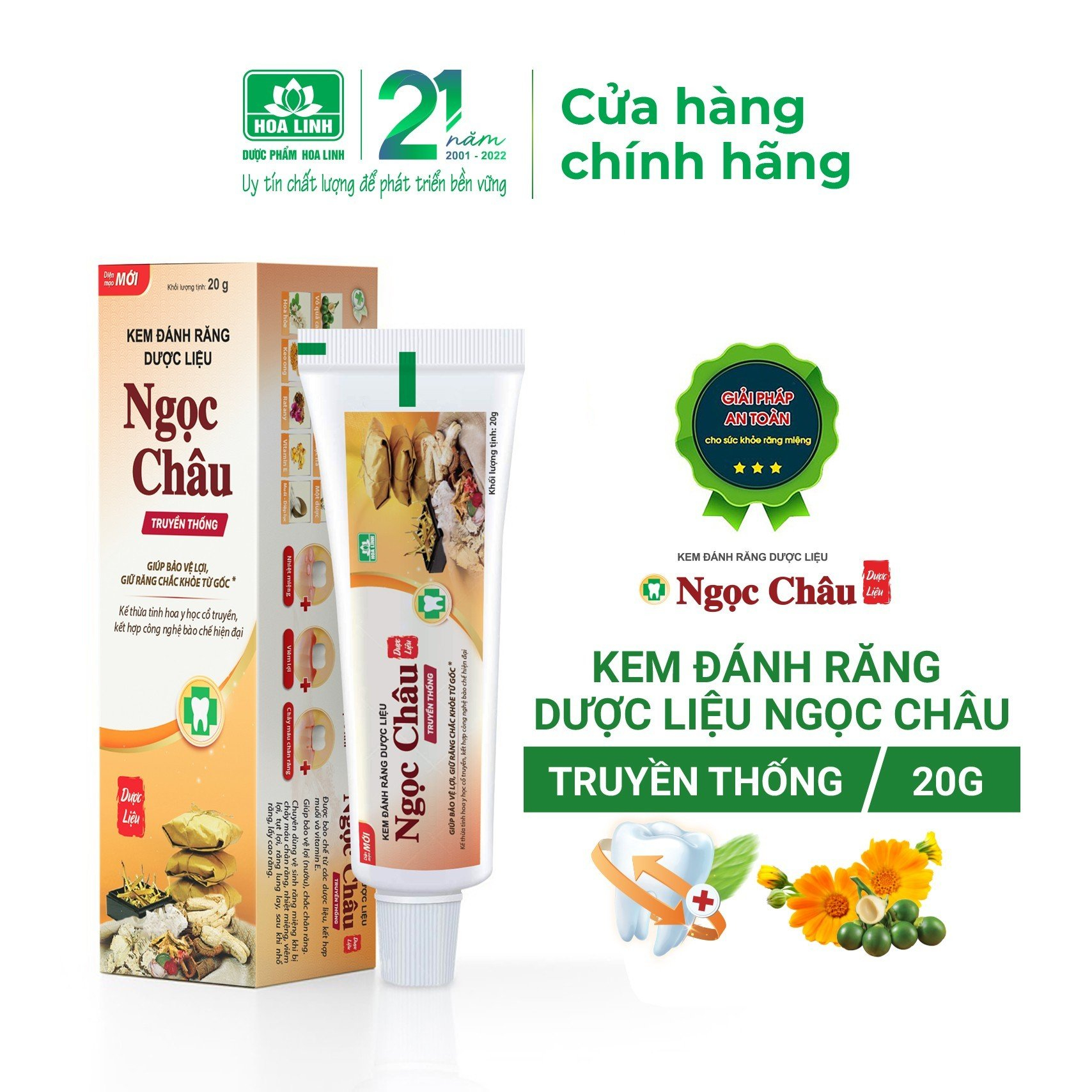 Kem đánh răng dược liệu Ngọc Châu 20g | BigBuy360 - bigbuy360.vn