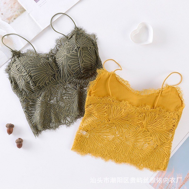 Áo Bra Ren Mềm Mại quai mảnh FAROSA - A6 Áo Lót Bralette Có Nâng Ngực Mút Mỏng