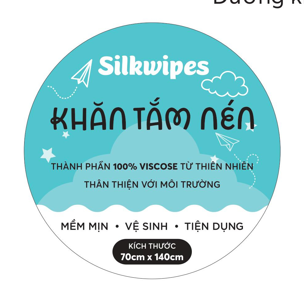 Khăn tắm nén cao cấp Silkwipes 70cm x 140cm phù hợp đi du lịch, dã ngoại | BigBuy360 - bigbuy360.vn