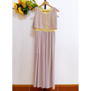 Đầm Maxi Voan, Phối Màu, Hai Lớp, 2hand