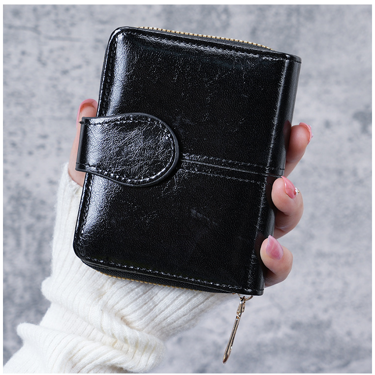 Ví Nữ Cầm Tay Phong Cách Retro Có Khóa Bấm Chắc Chắn VNF832