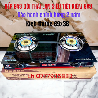 Bếp gas đôi mặt kính cường lực tiết kiệm gas