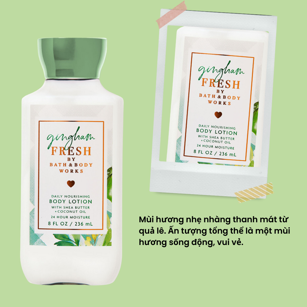 Sữa Dưỡng Thể Bath And Body Works GINGHAM FRESH Cho Làn Da Sáng Mịn Chai 236ml