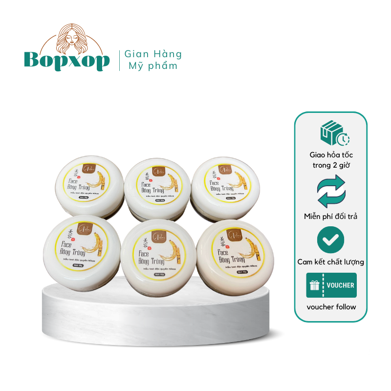 Kem Face Đông Trùng 10gr, Làm Trắng Da, Thải Độc Chì Phục Hồi Là Da Hư Tổn