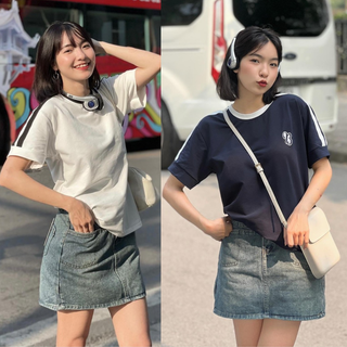 Áo thun babytee form fit thêu logo chữ B myra AochuB861-P11K19