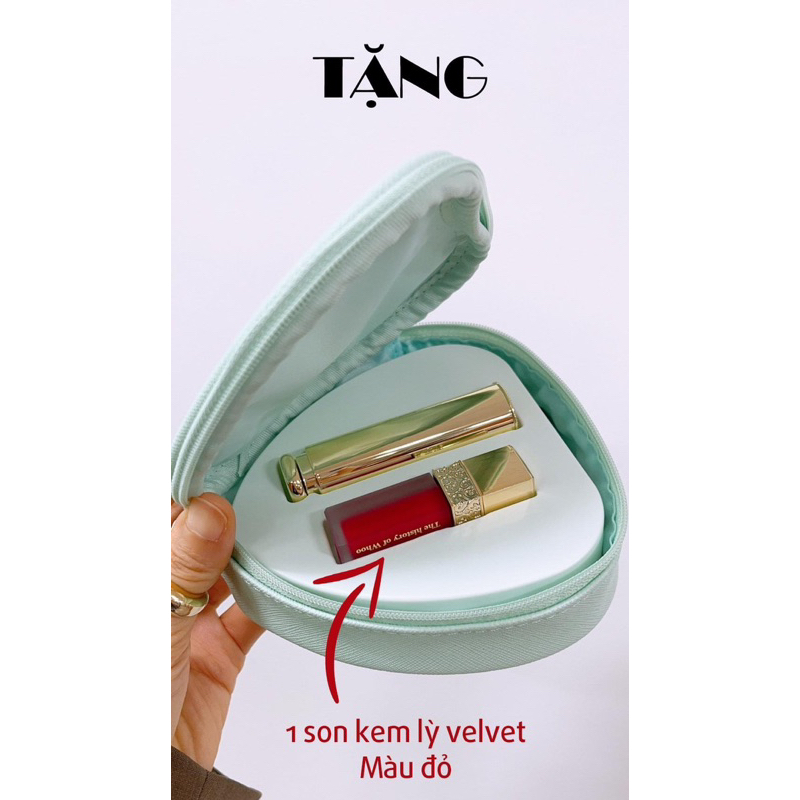 - Set son dưỡng whoo pink k màu tặng son kem đỏ mini