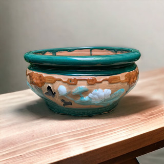 chậu sứ tròn cây tùng size 2