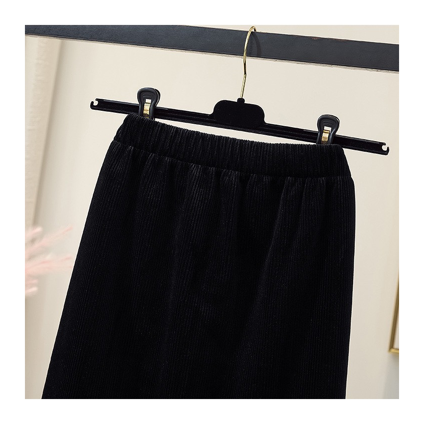 Chân váy dáng A xẻ tà chất tăm nhũ siêu xinh dành cho Bigsize