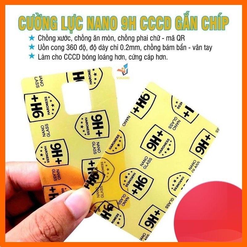 Miếng dán cường lực CCCD / bằng LX, miếng dán bảo vệ chống trầy xước CCCD dán nano 9h+