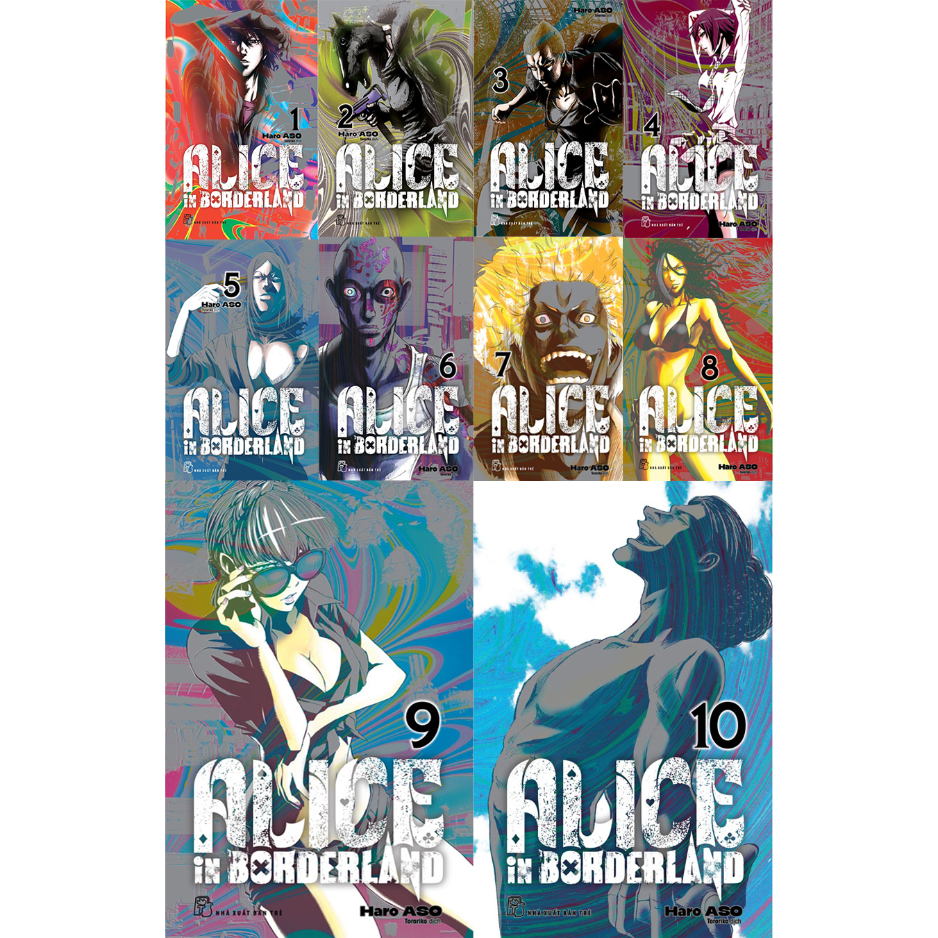 Truyện Tranh - Alice In Borderland - Combo Tập 1, 2, 3, 4, 5, 6, 7, 8, 9, 10 - Đủ Quà Tặng Kèm