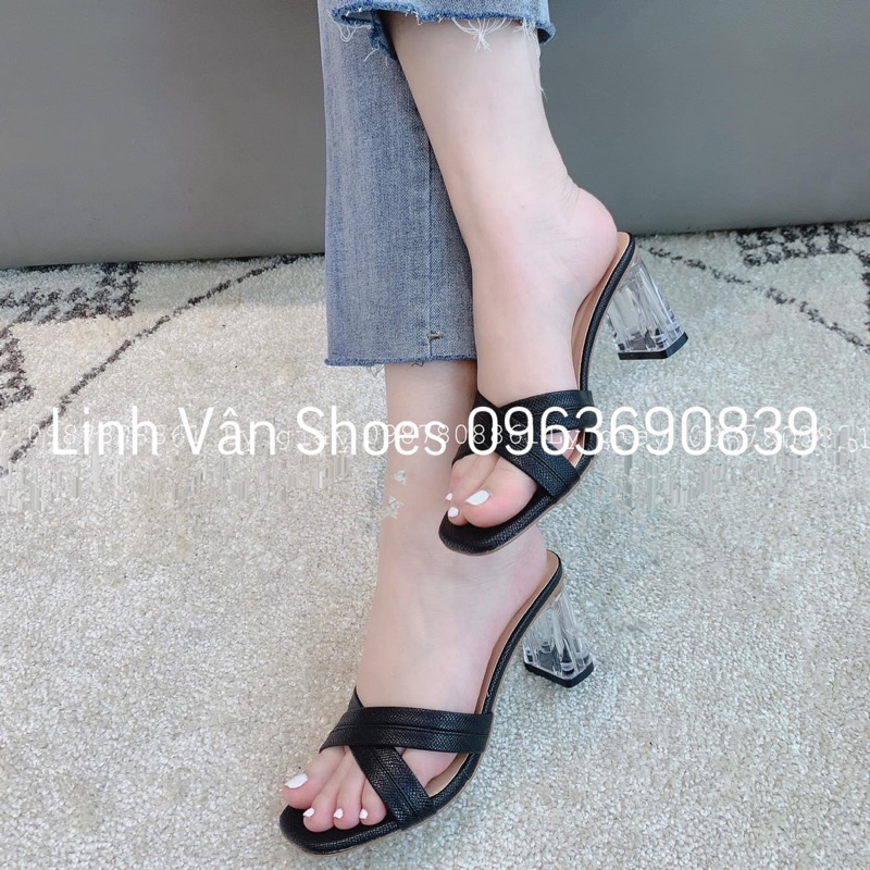 Dép Cao Gót Nữ 5 Phân Quai Chéo LV078